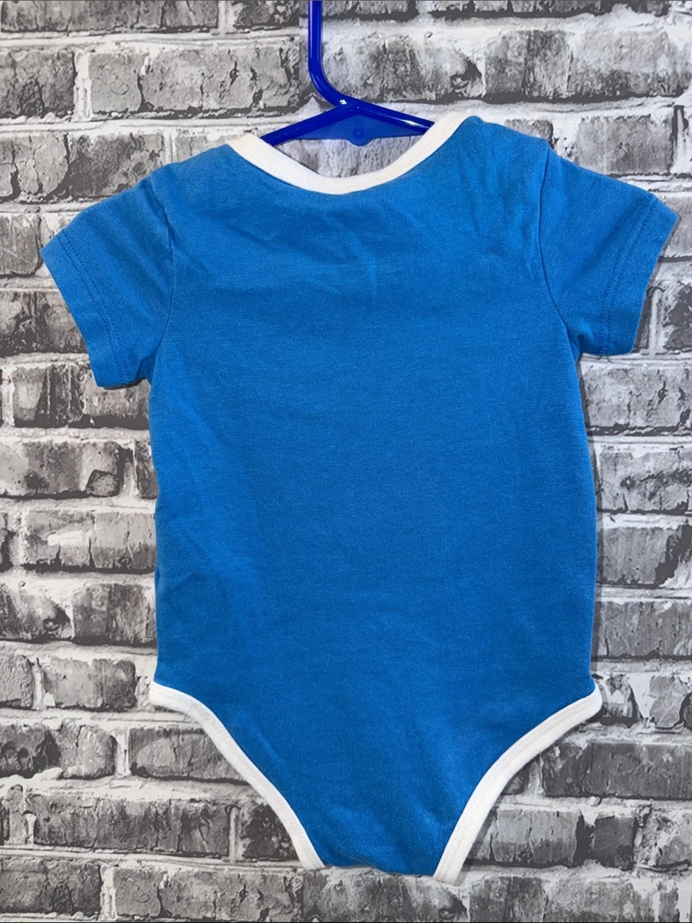 Nike Bright‎ Blue Baby Bodysuit with White Logo Trim